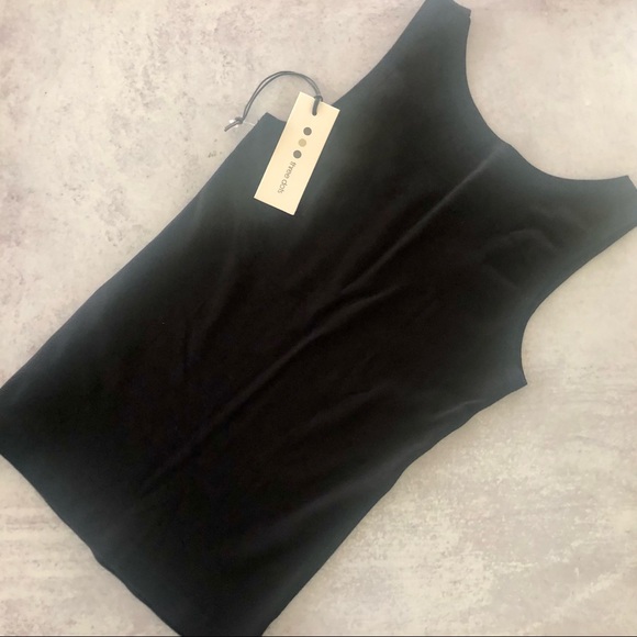 🌼 Anthropologie Three Dots Knit Rocker Tank, Black XS NWT - Picture 5 of 6